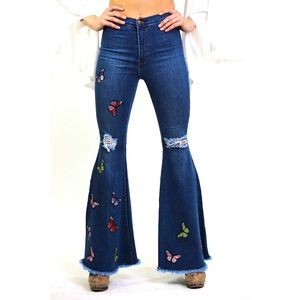 Butterfly 🦋 embellished Bellbottoms Jeans